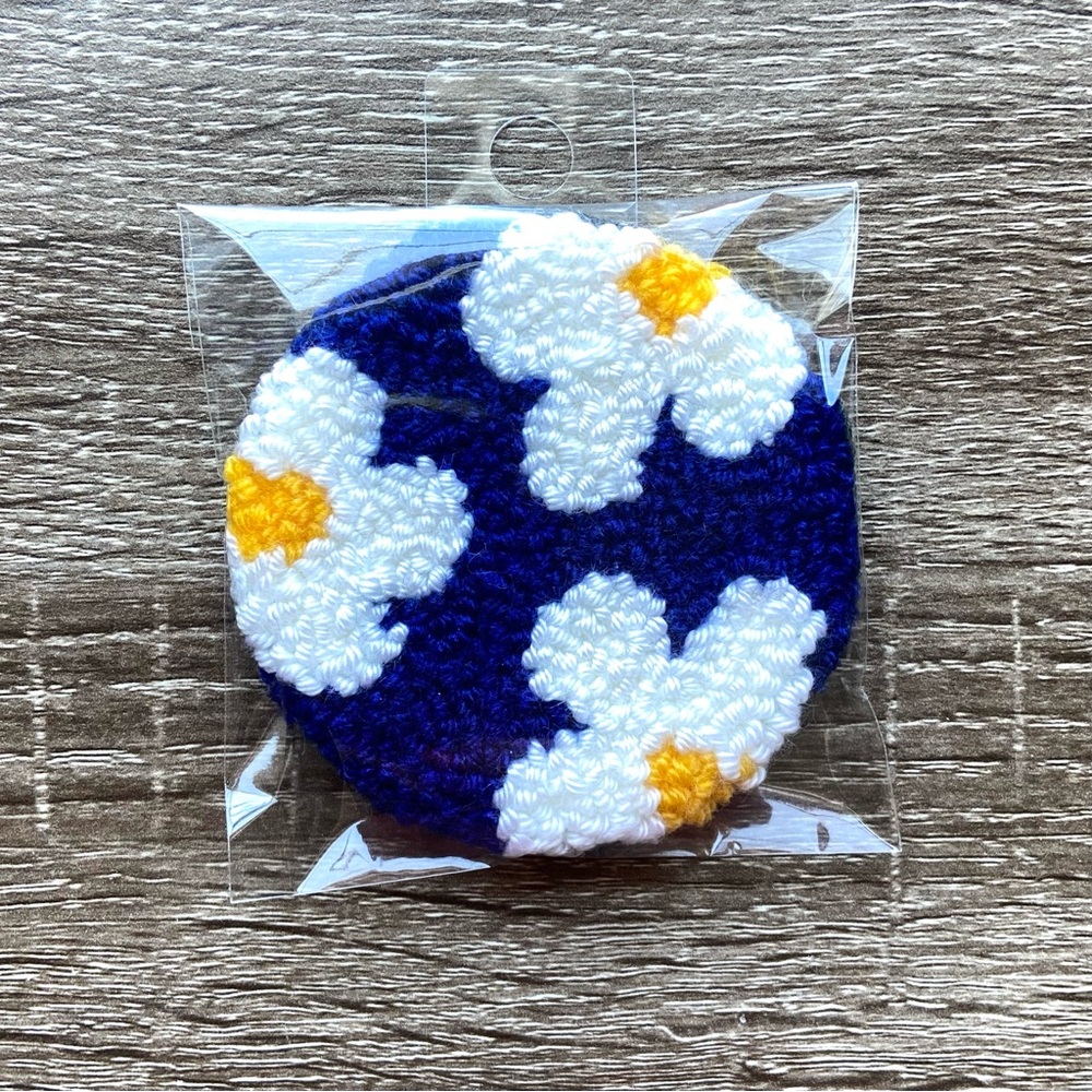 Blue floral Car Coaster